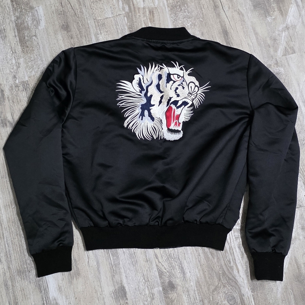 Urban Renewal Eurpoean Embroidered Tiger Bomber Jacket
